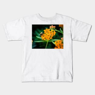 Bee On Butterfly Weed 3 Kids T-Shirt